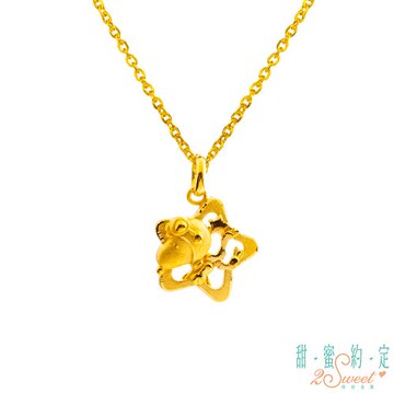 甜蜜約定2SWEET 星希望史奴比Snoopy黃金墜子  送項鍊