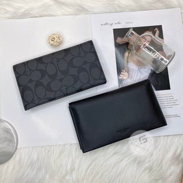 美國代購 台灣現貨 Coach 新款 男款兩折薄中長夾 情人節 父親節【送禮精選★APP下單點數4倍送】