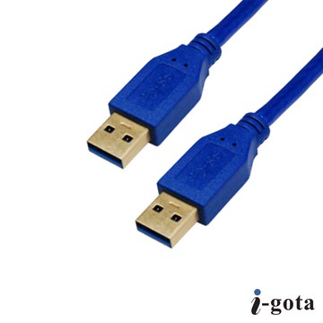 i-gota USB-A to USB-A 3.0 連接線, 雙層抗干擾, 鍍金頭高速傳輸線, UL2725