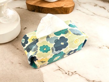 手作紙巾套。夏花