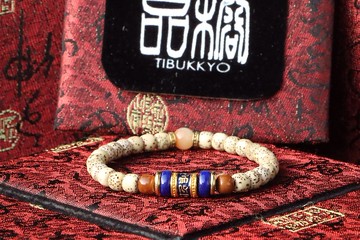 精品星月菩提子 5x6mm桶珠 景泰藍六字箴言隔珠 佛珠 念珠 手鍊