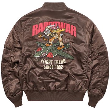 VIP刺繡徽章ma1飛行員夾克男春秋新款美式復古棒球服寬松情侶外套