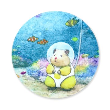 助六的日常系列陶瓷杯墊_海底游