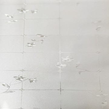 無痕 自黏 靜電玻璃貼  方格小花  1組