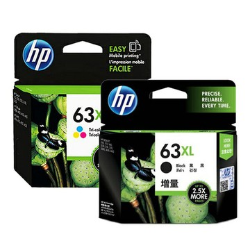 HP 63XL 高容量1黑1彩原廠墨水匣 F6U63AA F6U64AA 適用 1110/2130/3830/4650/4655/5220/4520