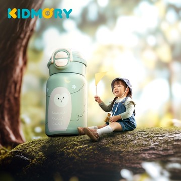 【KIDMORY】有種杯(兒童雙飲不銹鋼保溫杯)-草鴞 KM-152-GN