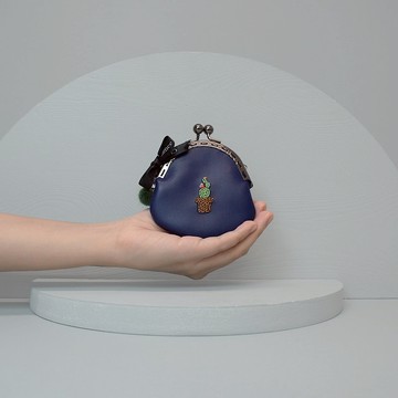 口金零錢包-繡珠開花仙人掌