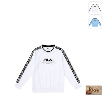 【FILA】KIDS 孩童款 吸濕排汗 長袖 運動上衣-白色 1TEX-8301-WT