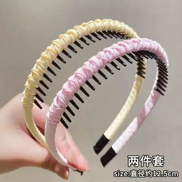 髮箍女甜美兒童前額劉海碎髮防滑帶齒頭箍洗臉化妝壓發窟髮卡髮飾