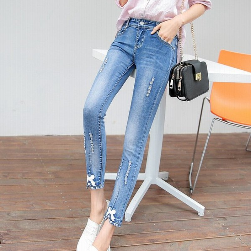 ジーンズ デニムパンツ クロップド丈 ｇパン ジーパン スキニージーンズ ダメージ加工 クラッシュデニム レディース コットン 綿 ボトムス 美脚 カ 通販 Lineポイント最大0 5 Get Lineショッピング