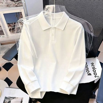 🔥【新品上新】秋冬新款運動翻領POLO衫長袖男女打底上衣定製印LOGO運動翻領長袖Polo衫純色休閒運動上衣男女長袖