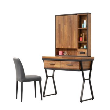 【唯熙傢俱】安迪工業風柚木色3尺化妝台