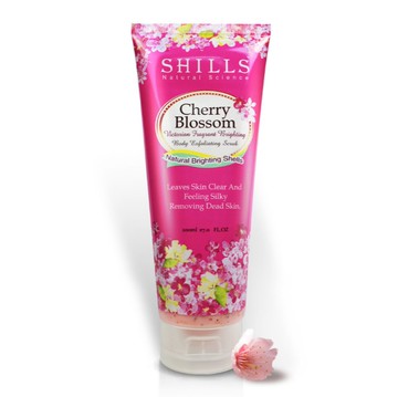 【滑嫩美肌】SHILLS 維多利亞香氛淨白彈力身體去角質霜-日本櫻花