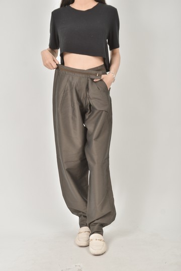 尺寸：M shiatzy chen羊毛素面西裝綠色長褲