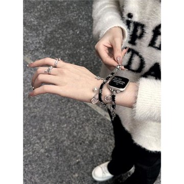 軟軟派roropie個性雙圈皮質iwatchSE3表帶蘋果AppleWatch11手表女