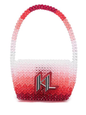 Karl Lagerfeld - K/Evening beaded shoulder bag - women - Acrylic/Polyurethane - One Size - Pink