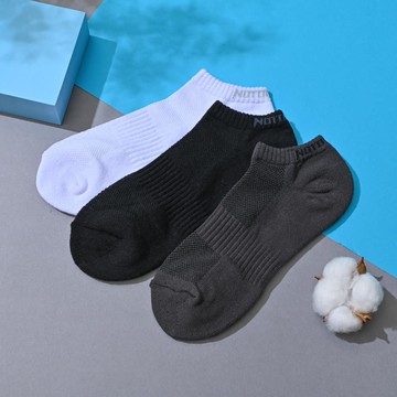 惡名昭彰素色氣墊船襪-多色任選