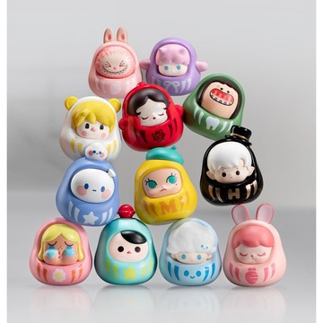 ❰茉莉第一個家❱👑現貨‼️➕預購泡泡瑪特泡泡🟠萌粒達摩公仔🔵不倒翁系列 順遂 暴富 圓滿 開運 喜樂 良緣 必勝