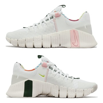 Nike 訓練鞋 Wmns Free Metcon 5 女鞋 白 粉紅 緩震 健身 重訓 運動鞋