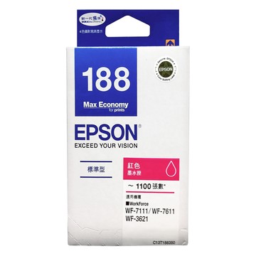 EPSON NO.188 原廠墨水匣 T188350  紅色  1個