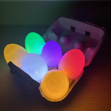復活節 led 塑膠彩蛋 發光彩蛋殼 空白蛋 扭蛋殼 diy 造型蛋燈 小夜燈 蠟燭燈
