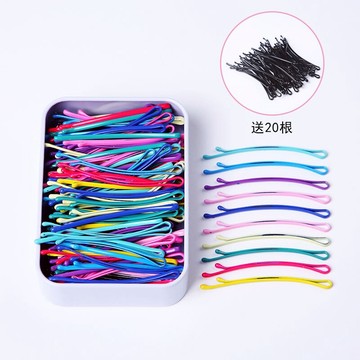 發夾黑色弧形夾鋼夾子不掉漆發卡成人劉海夾邊夾發飾一字夾小飾品