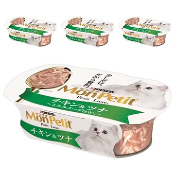 MonPetit 貓倍麗 餐盒 上等鮮肉、鮮魚製成  鰹魚鮮雞雙拼  57g  4盒