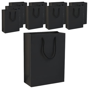 黑卡紙袋 Set 10 數量 10入材質 鋼紙板  28 x 10 x 33cm  直式7號  1組