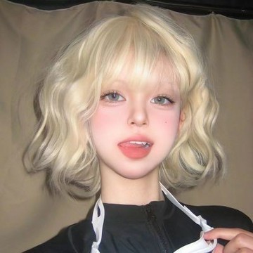 【台灣有貨】實拍 美宿白色假髮女短髮時尚減齡短捲髮lolita網紅全頭套仿真髮假髮套