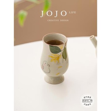 JOJO'S L. PD.Academic.茶杯草木灰兔子聞香杯陶瓷大容量 | 學理