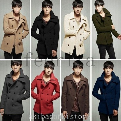 メンズ Pコート ロング ウインドブレーカー ダブルブレスト 薄着 無地 ビジネスコート 多色 通販 Lineポイント最大get Lineショッピング