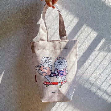 我是貓 我很懶 環保飲料提袋