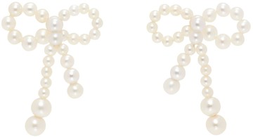 Sophie Bille Brahe 白色 Rosette de Perles 耳坠