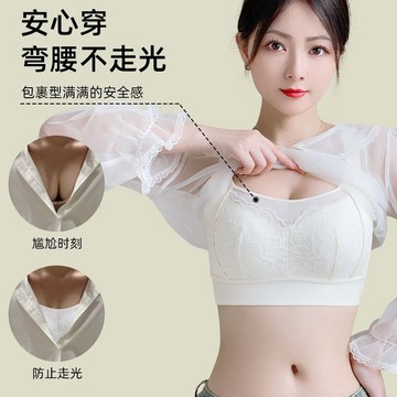 新款大胸顯小內衣女 薄款顯瘦束胸內衣 收副乳防下垂胸罩 透氣大碼無痕文胸罩 防走光抹胸 輕薄透氣舒適內衣
