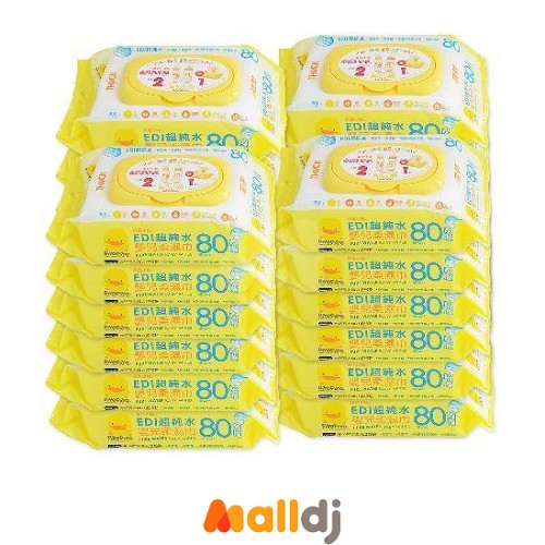 黃色小鴨 PiYO PiYO EDI超純水超厚護膚柔濕巾量販特價組(箱)