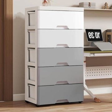 跨境35面寬收納柜儲物柜抽屜式整理箱盒多層整理塑料床頭收納柜子
