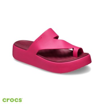 Crocs卡駱馳 (女鞋)  Getaway慕斯 厚底指環涼鞋 Sandal涼拖-火龍果色 210834-6ZQ
