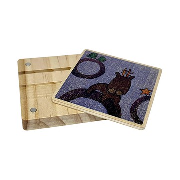 木質多功能方塊手機架 麋鹿 客製化禮物 手機支架 手機座 化妝鏡