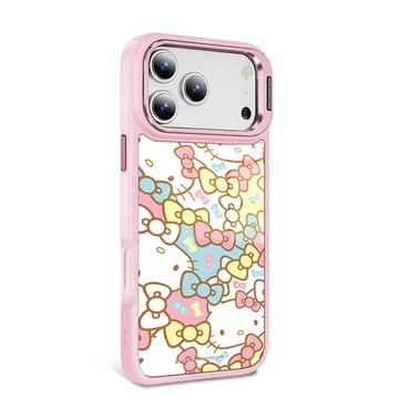 三麗鷗iPhone 全系列軍規防摔合金框隱形立架手機殼-派對凱蒂