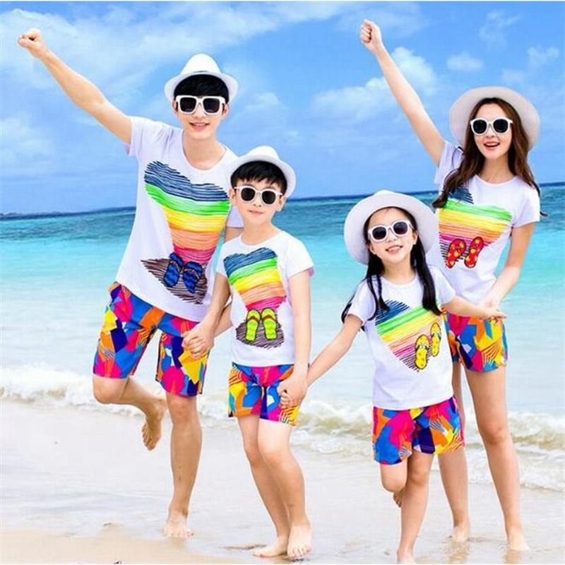 カップル ペア お揃い ペアルック Tシャツ 半袖 ハート柄 夏 親子お揃い服 ペア トップス パンツセット レディース メンズ パパ ママ 男子 女子 子供とカップル 通販 Lineポイント最大get Lineショッピング
