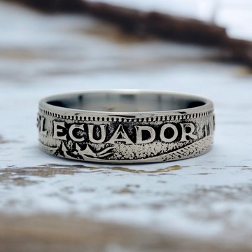 厄瓜多錢幣戒指 50 Centavos 1963-1982, 厄瓜多錢幣戒指, 厄瓜多錢幣飾環