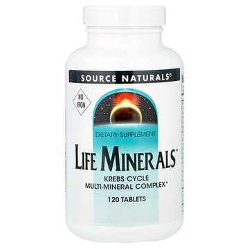 Source Naturals, Life Minerals™，無鐵，120 片