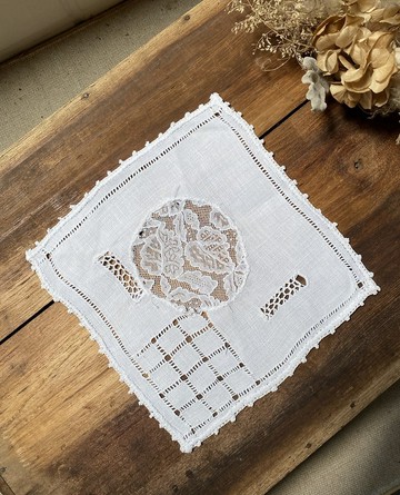 【好日戀物】德國vintage 古董手工鉤針刺繡蕾絲032氛圍感家居裝