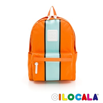 【台灣總代理】CILOCALA 限量版亮彩尼龍防潑水GT賽車後背包-中大-橘