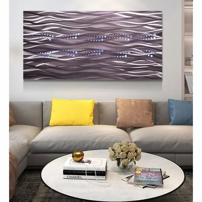 抽象12 シルバー LEDメタルアート モダン 綺麗 おしゃれ インテリア 抽象12 シルバー LEDメタルアート モダン 綺麗 おしゃれ インテリア