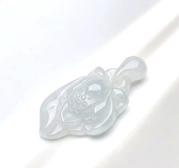冰種翡翠蓮花 | 裸石 | 天然緬甸玉翡翠A貨 | 送禮