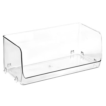 E.dot 可疊加透明置物盒 PET材質  大號(32 x 14.5 x 高12.5cm)  透明  1個