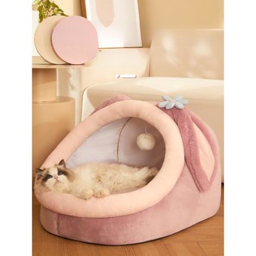 貓窩四季通用半封閉式房子網紅貓咪公主床屋沙發寵物狗窩冬天保暖