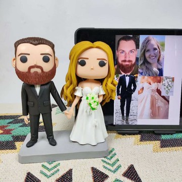 客製化3D人像公仔 訂製手工Funko Pop情侶父母夫妻結婚週年禮物