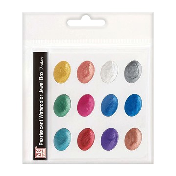 Kuretake 吳竹 珠寶水彩盒 WSKG204-5 98 x 97 x 11mm  12色